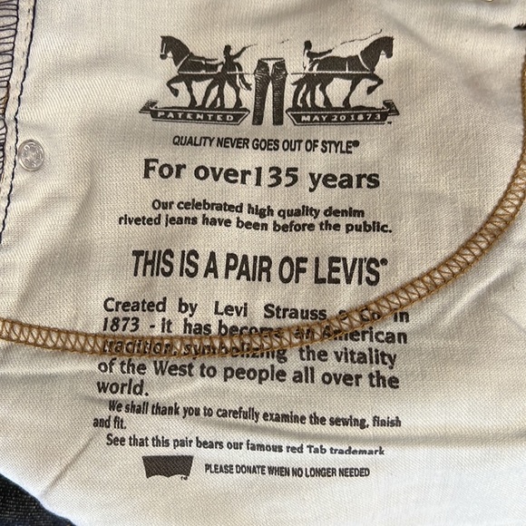 NWOT Levi’s 505 dark wash jeans. Size 36x34. - Picture 6 of 8